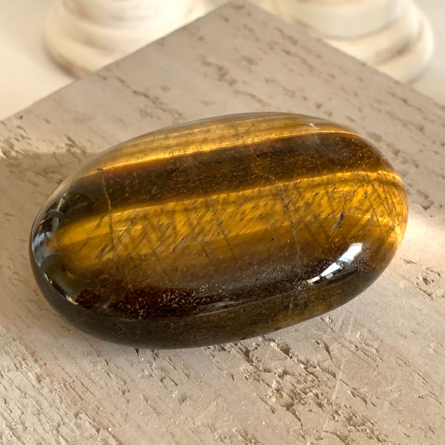 Tiger's Eye Palm Stone