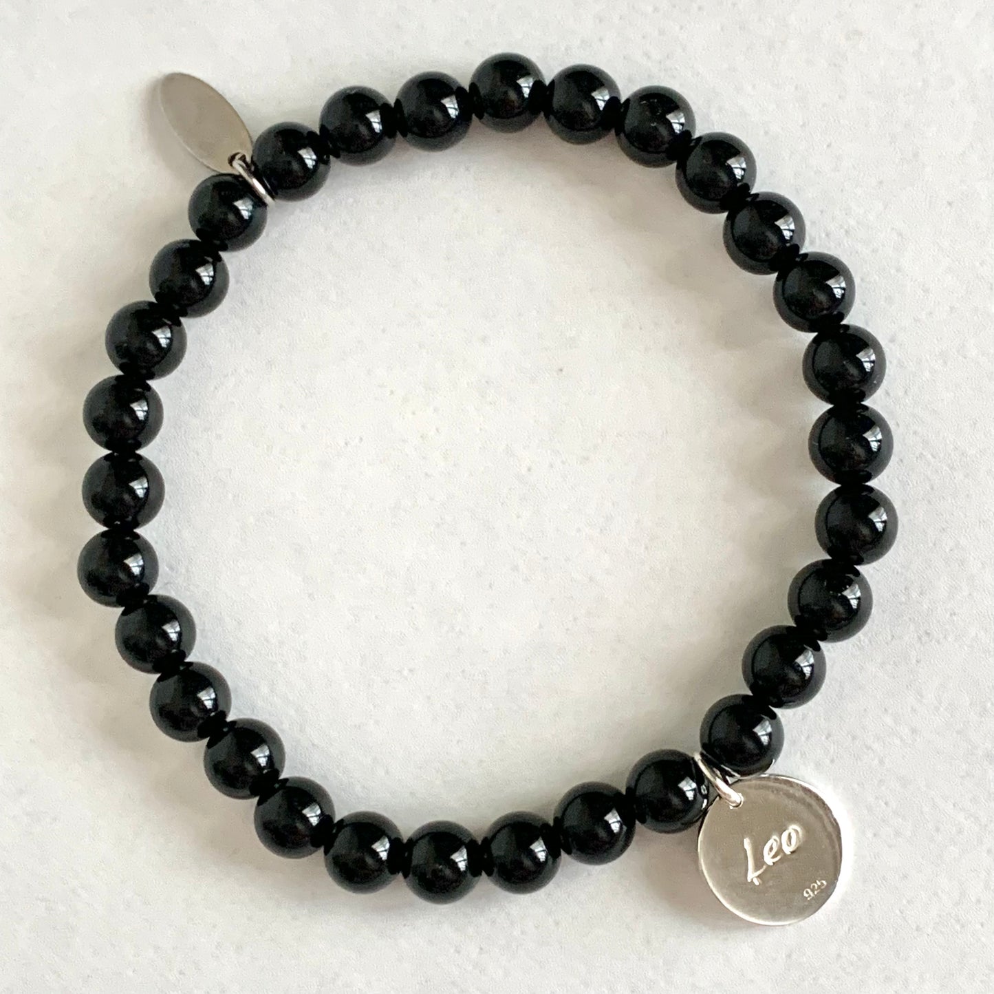 Leo Constellation Gemstone Bracelet with Sterling Silver Charm, 6mm