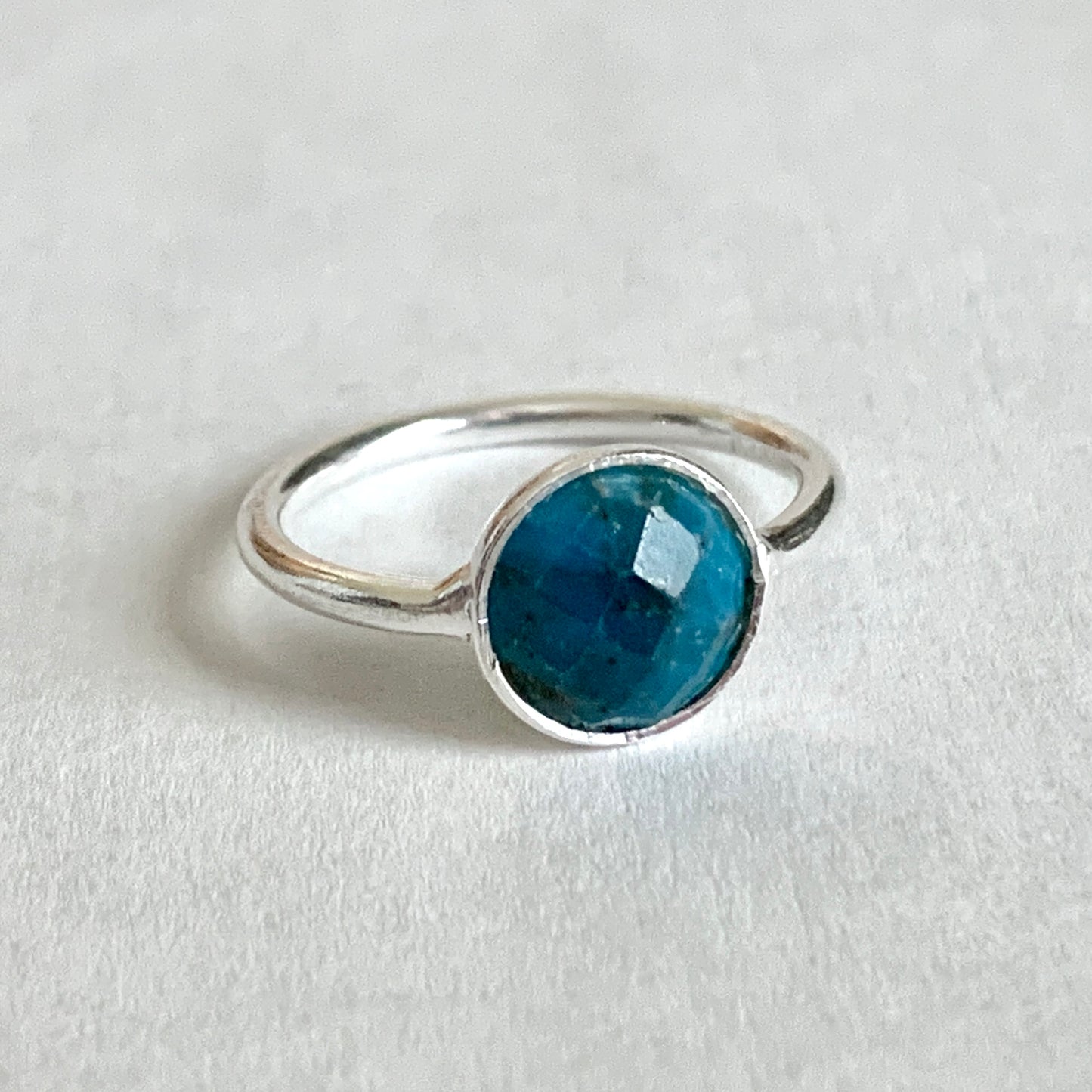 Apatite Ring, Sterling Silver