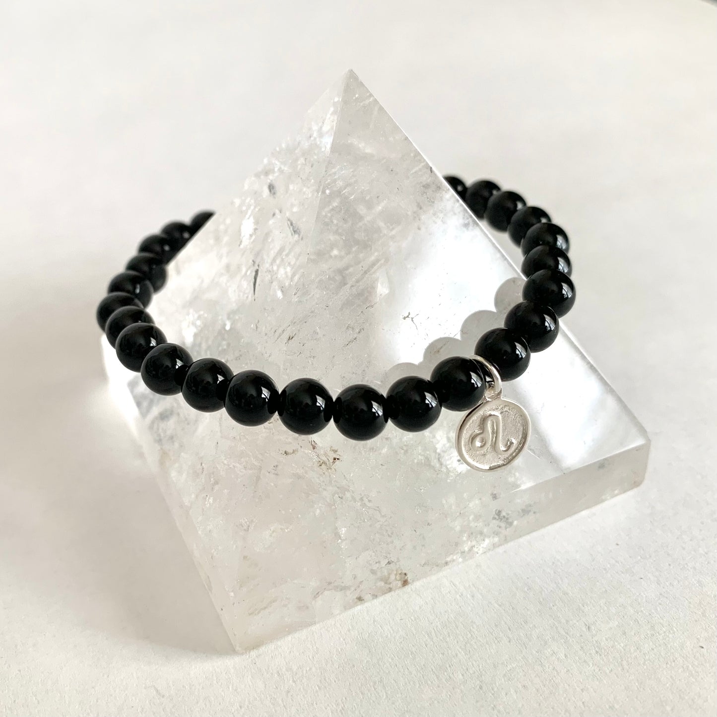 Leo Gemstone Bracelet with Sterling Silver Charm, 6mm
