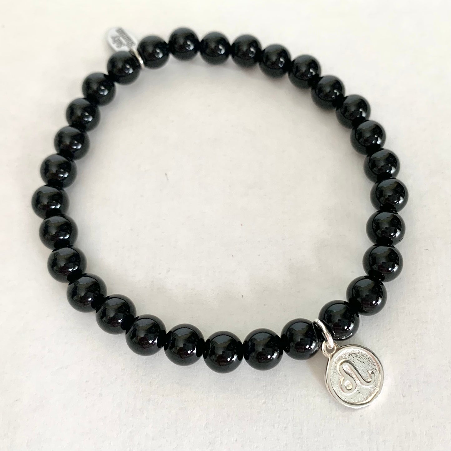 Leo Gemstone Bracelet with Sterling Silver Charm, 6mm