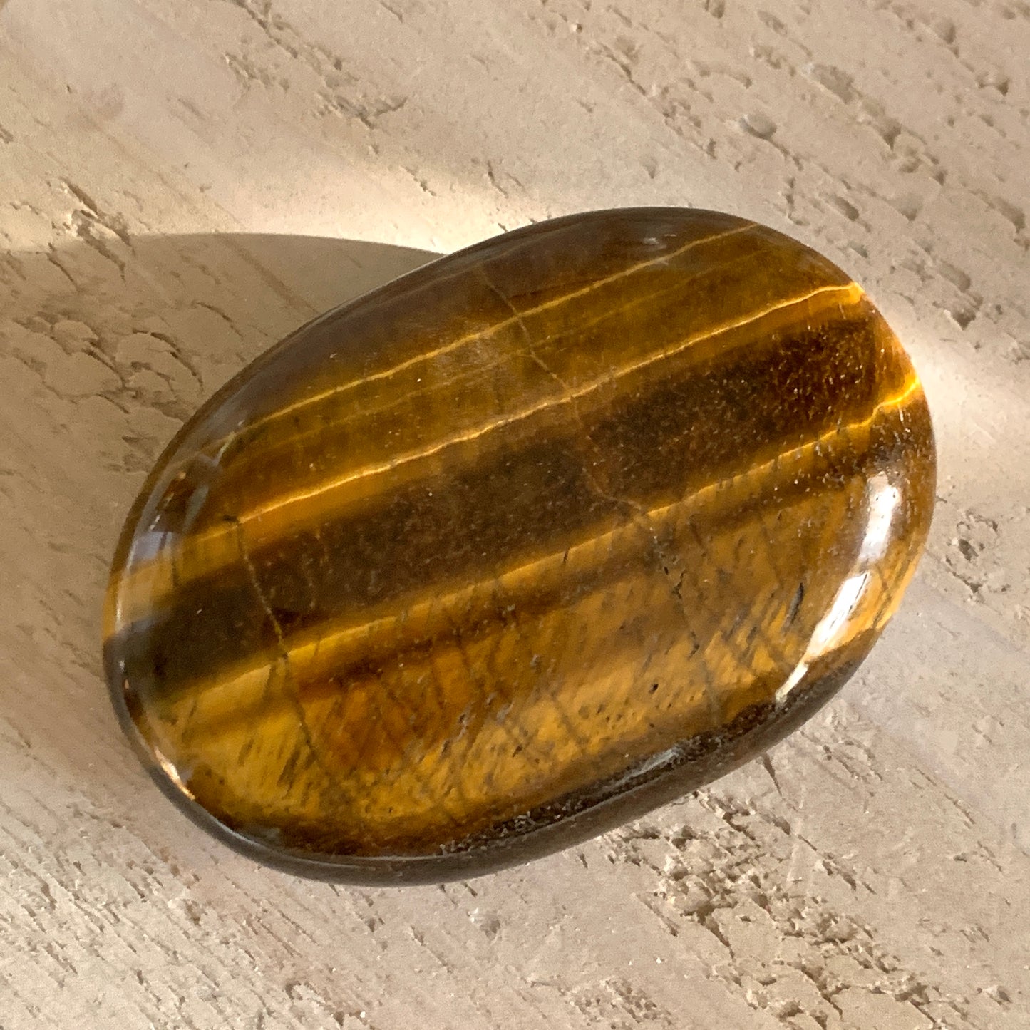 Tiger's Eye Palm Stone