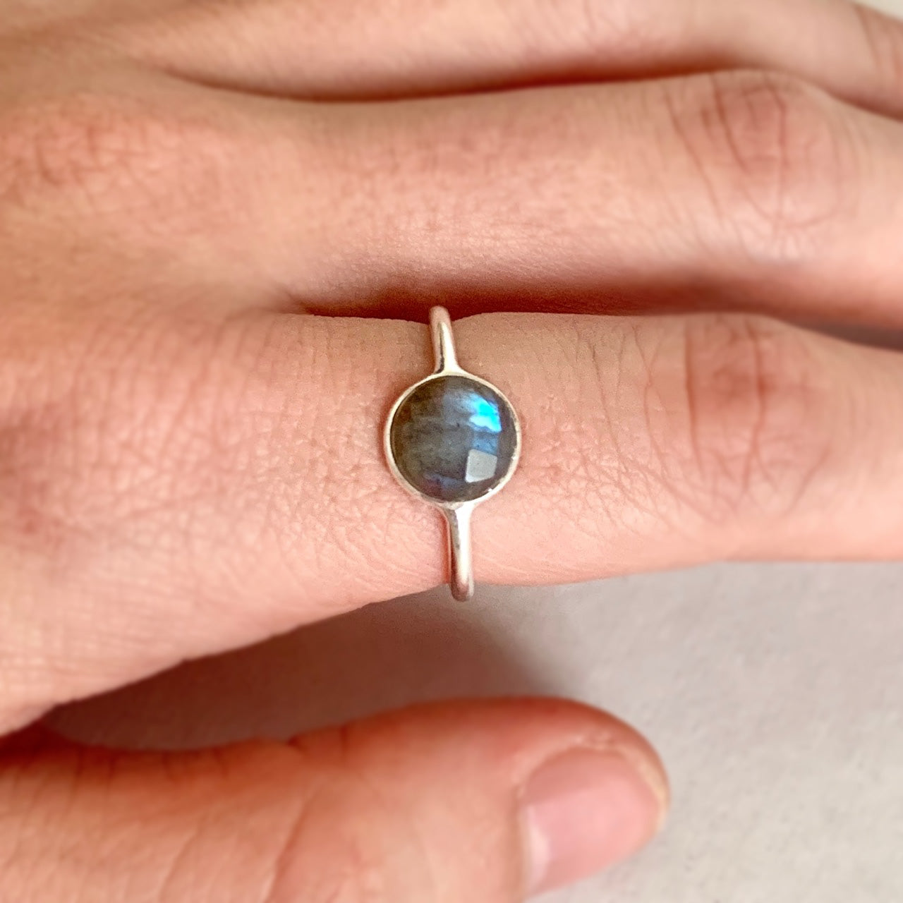 Labradorite Ring, Sterling Silver