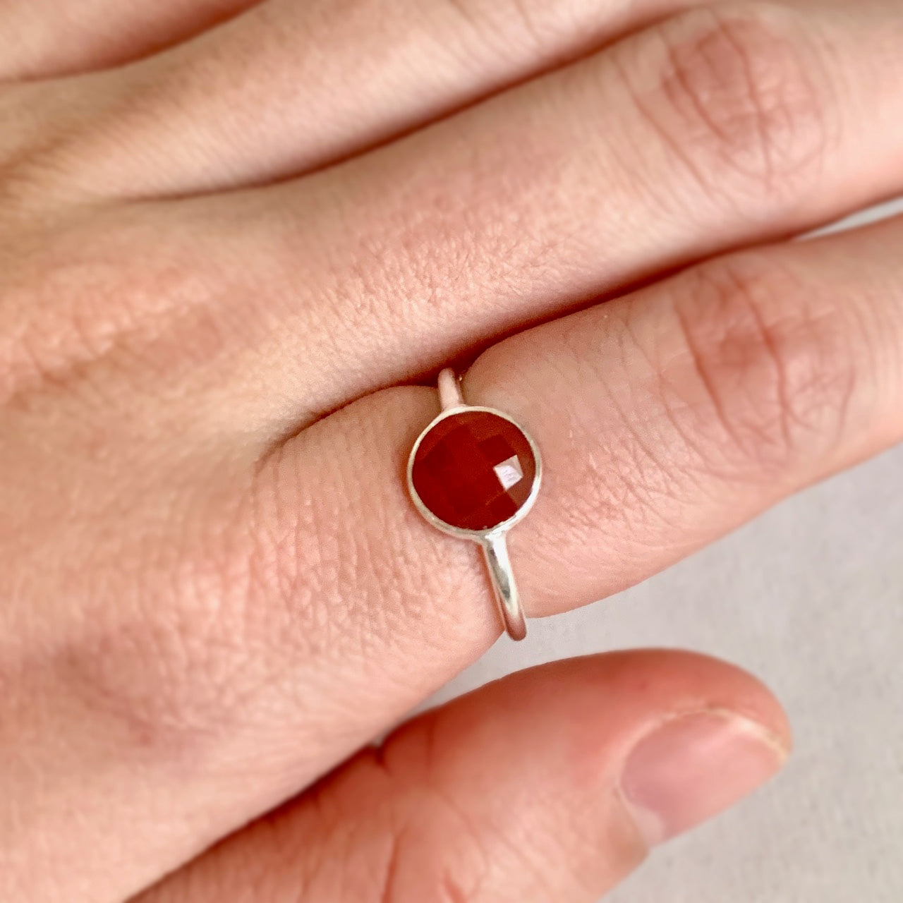 Carnelian Ring, Sterling Silver