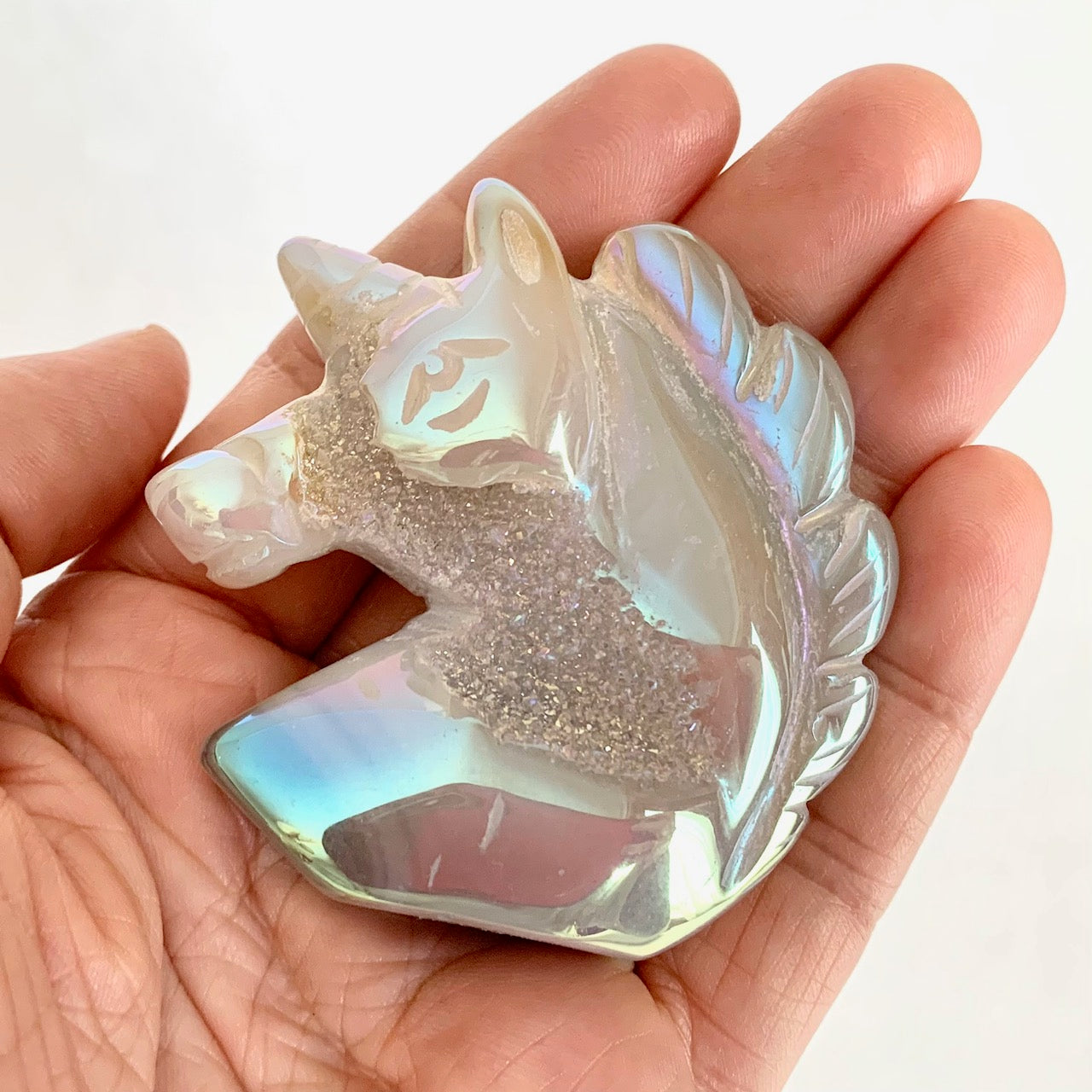Angel Aura, Druzy Agate Unicorn