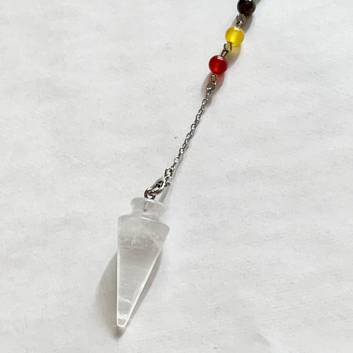 Chakra Clear Quartz Pendulum