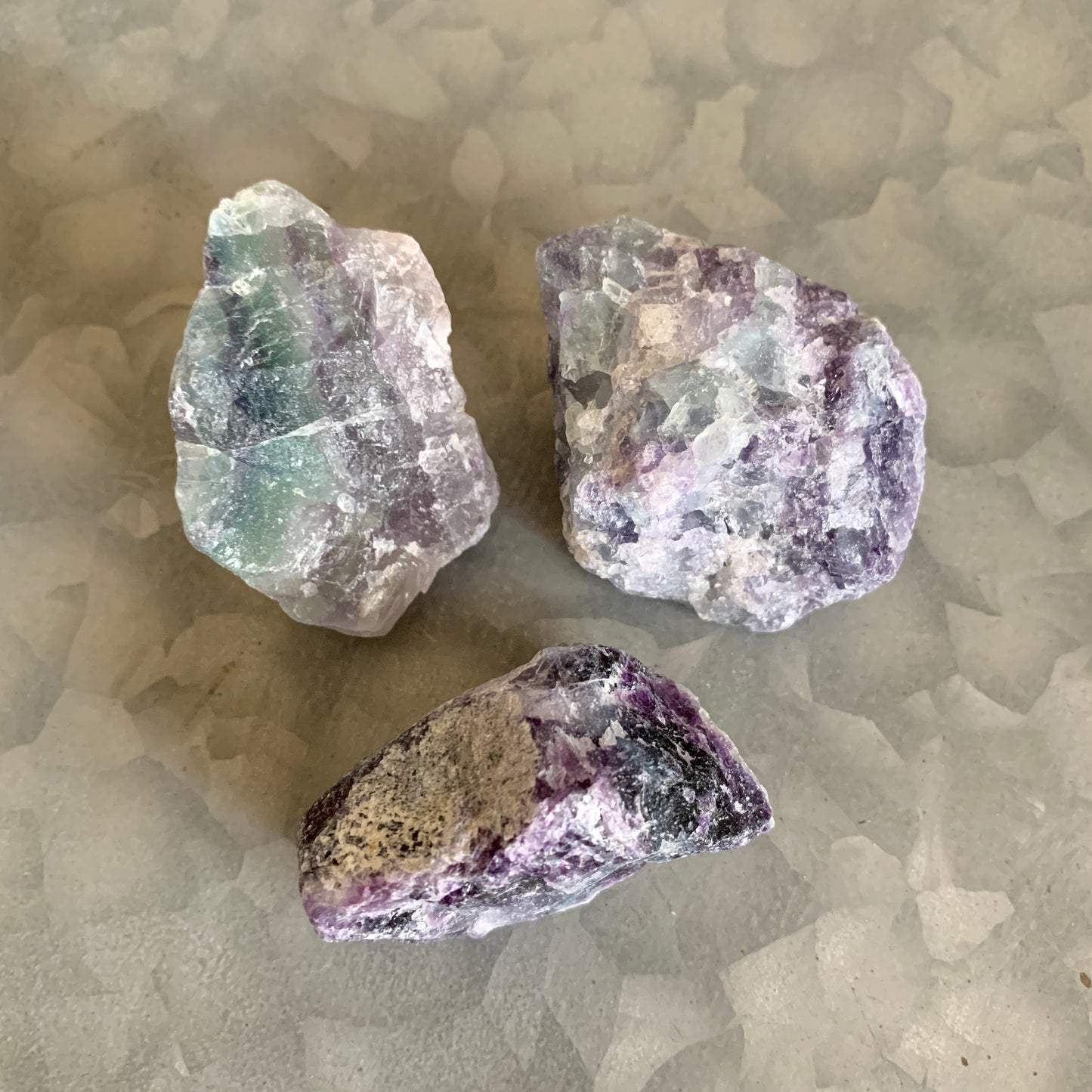 Rainbow Fluorite Stone Set, Rough