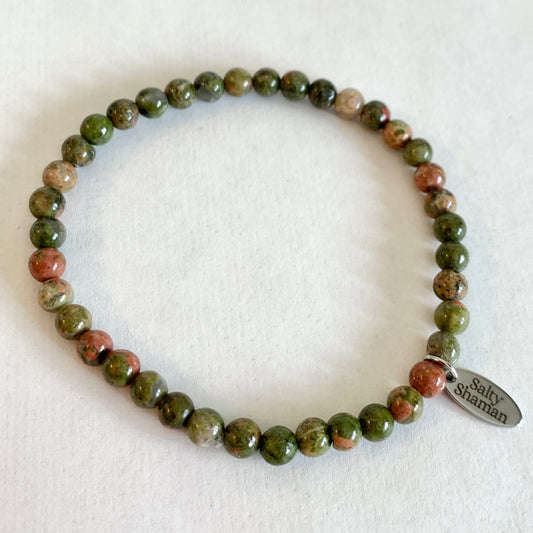 Unakite Synergy Bracelet 4mm