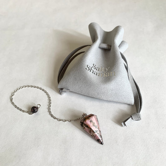Rhodonite Travel-Size Pendulum
