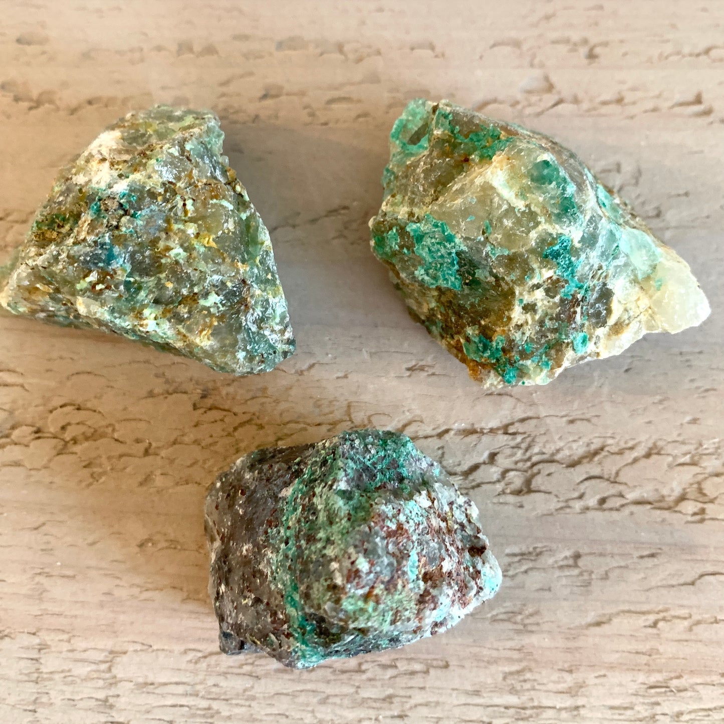 Chrysocolla Stone Set, Rough