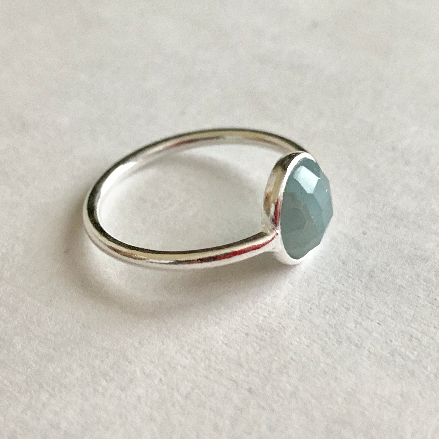 Aquamarine Ring, Sterling Silver