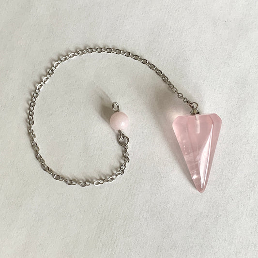 Rose Quartz Travel-Size Pendulum