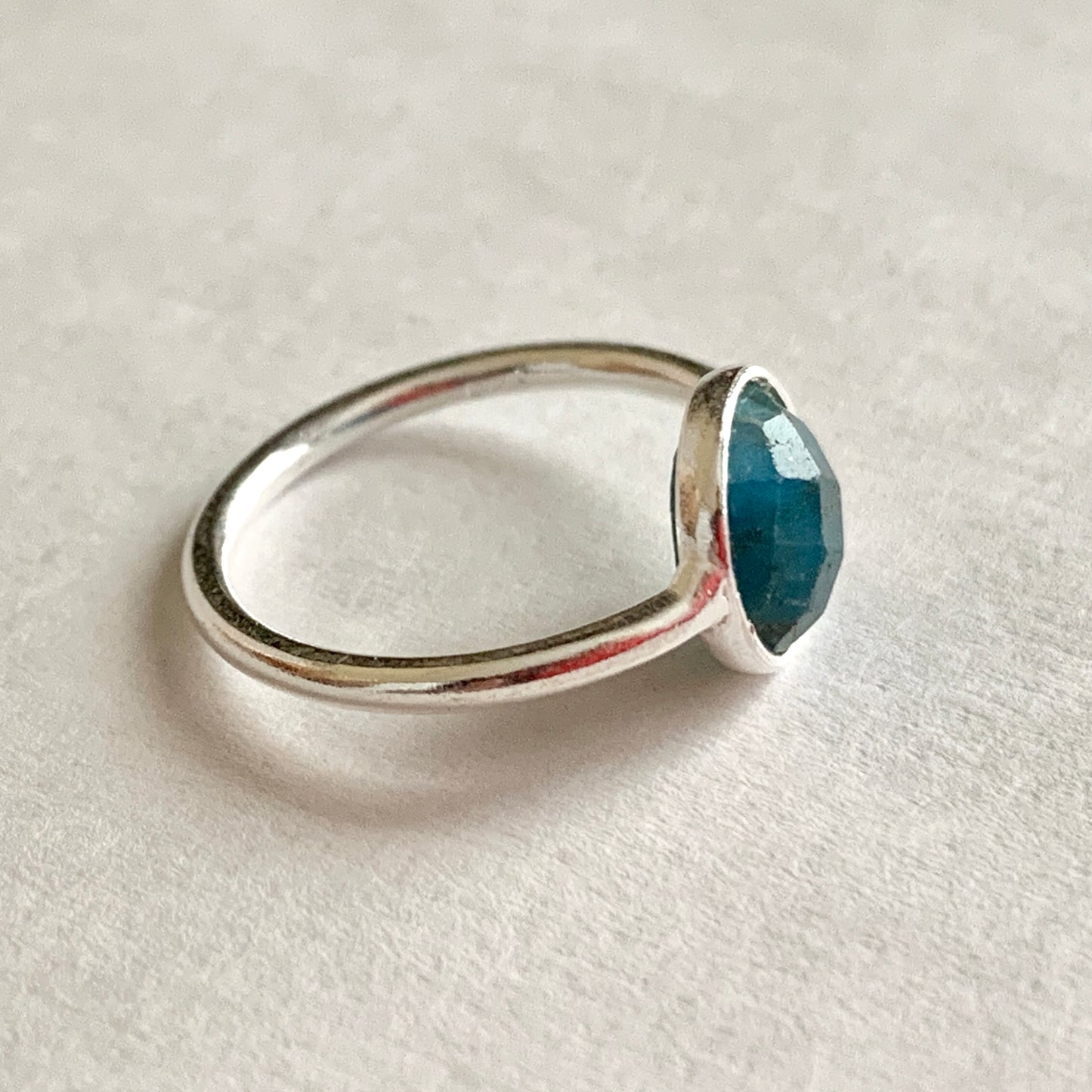 Apatite Ring, Sterling Silver
