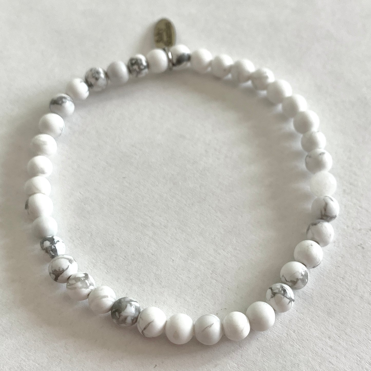 White Howlite Synergy Bracelet 4mm