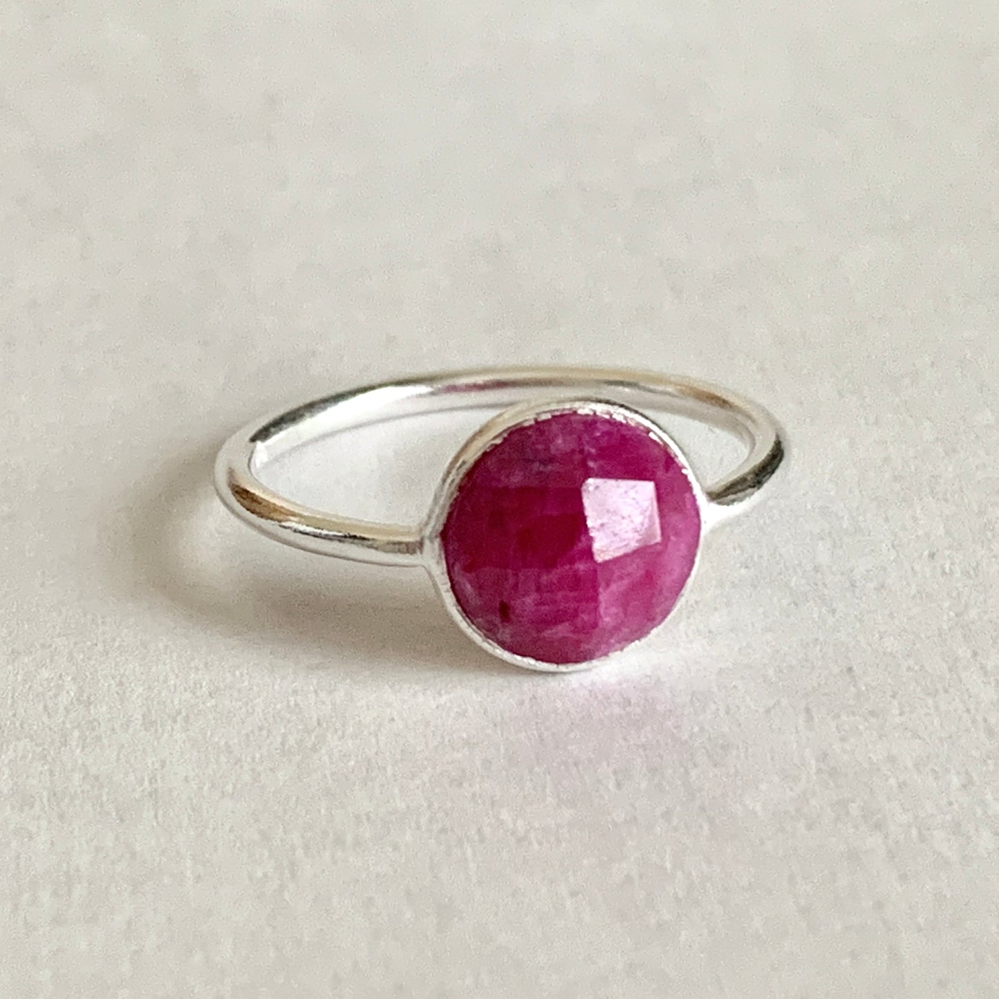 Ruby Ring, Sterling Silver