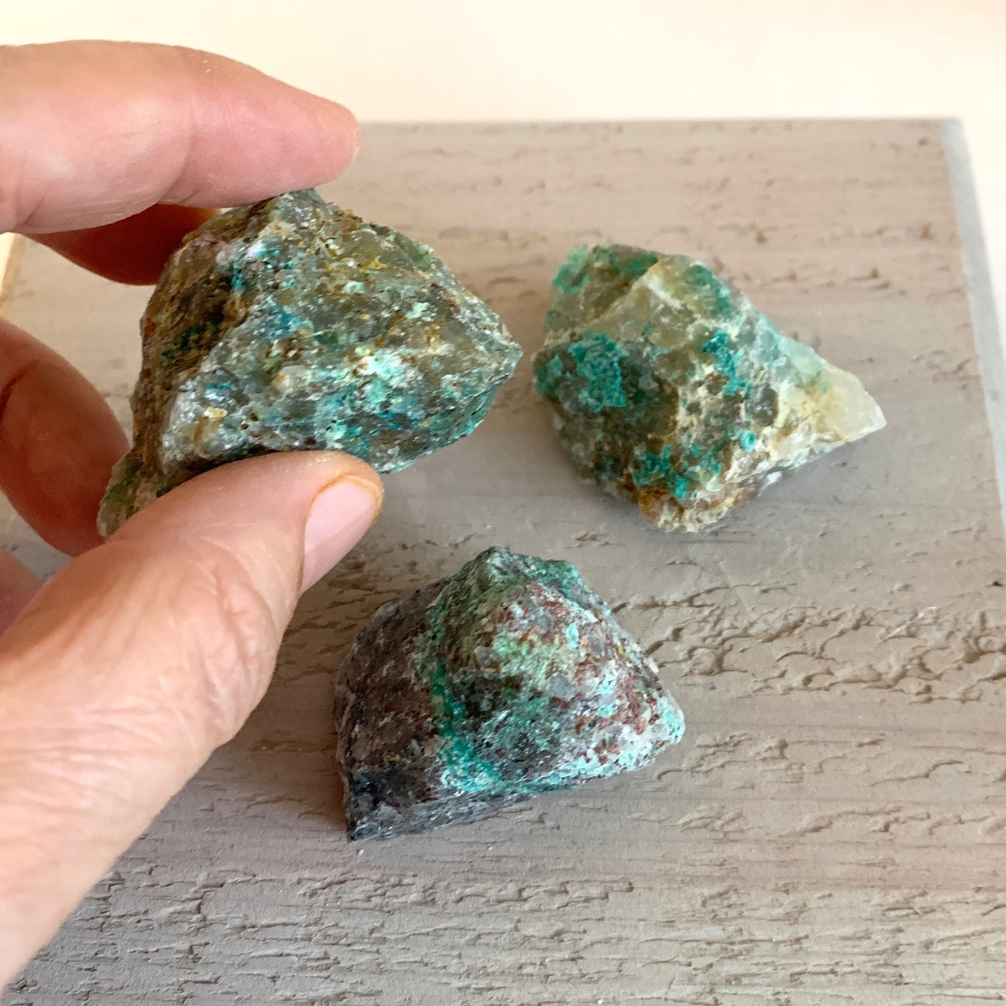 Chrysocolla Stone Set, Rough