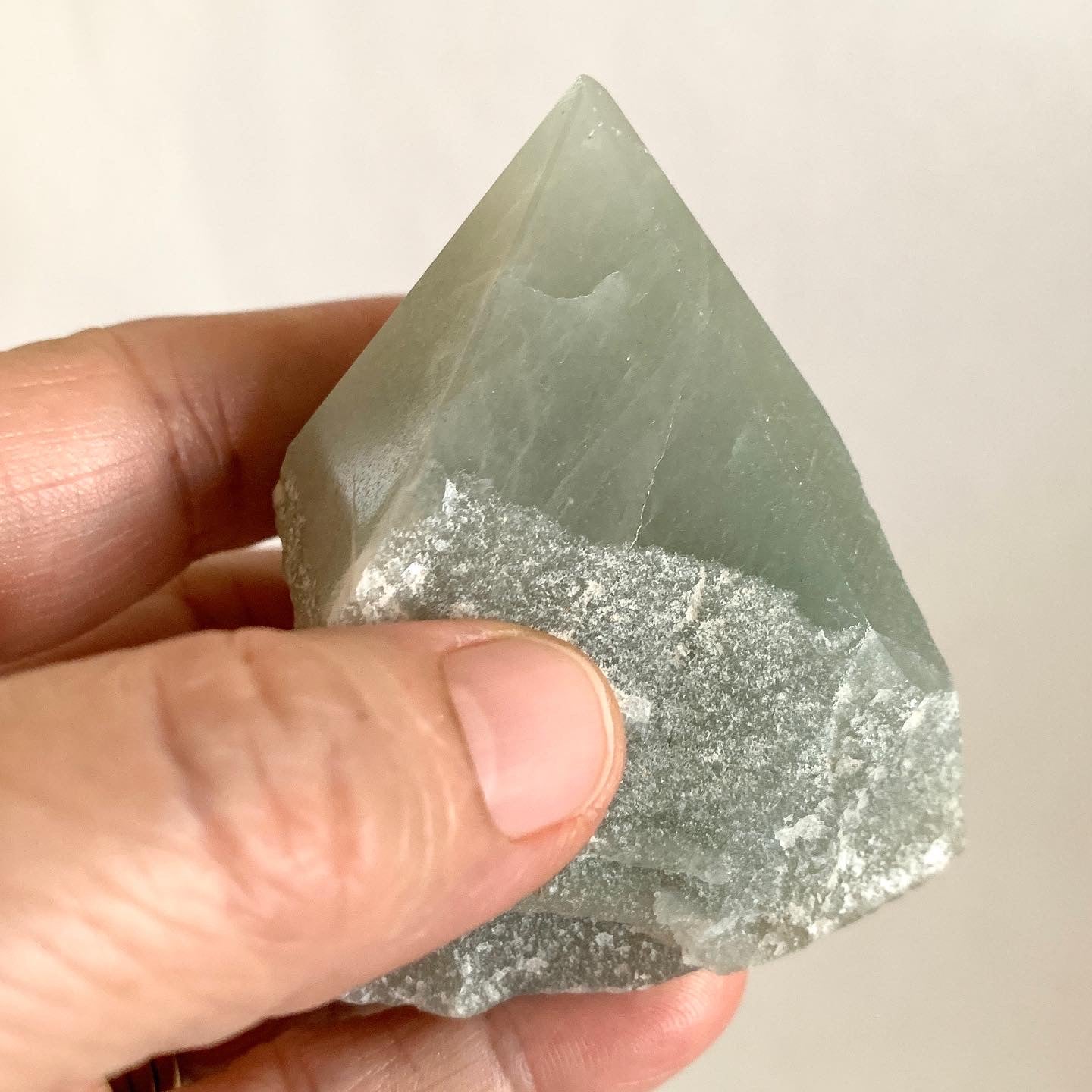 Green Aventurine Point, Cut Base