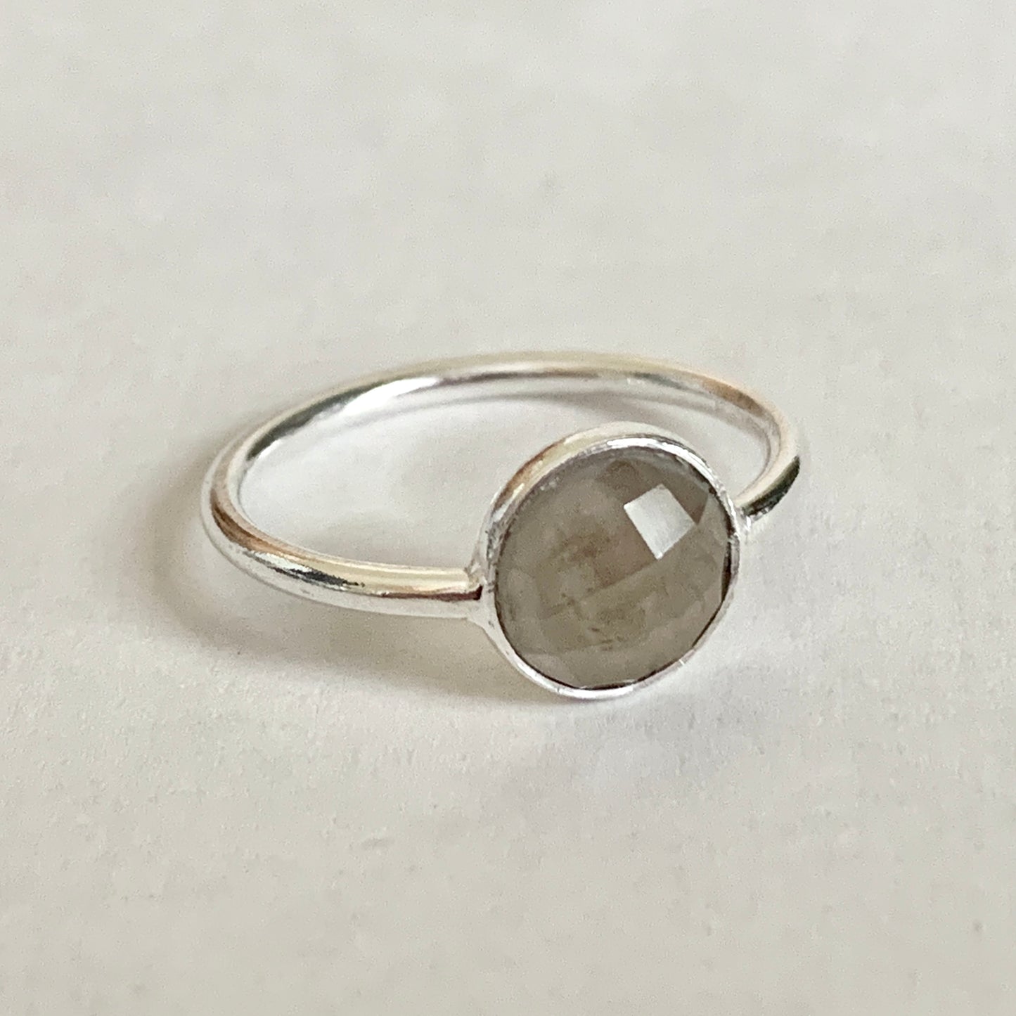 Smoky Quartz Ring, Sterling Silver