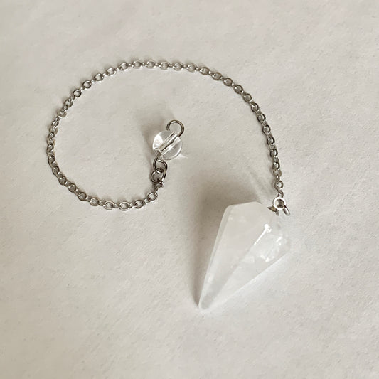 Clear Quartz Travel-Size Pendulum