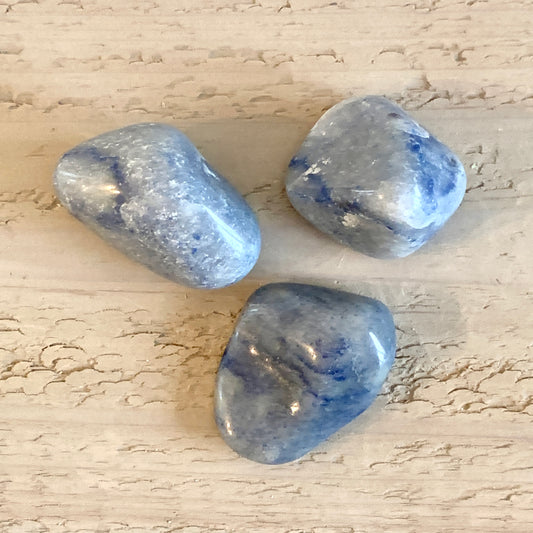 Blue Quartz Stone Set, Tumbled