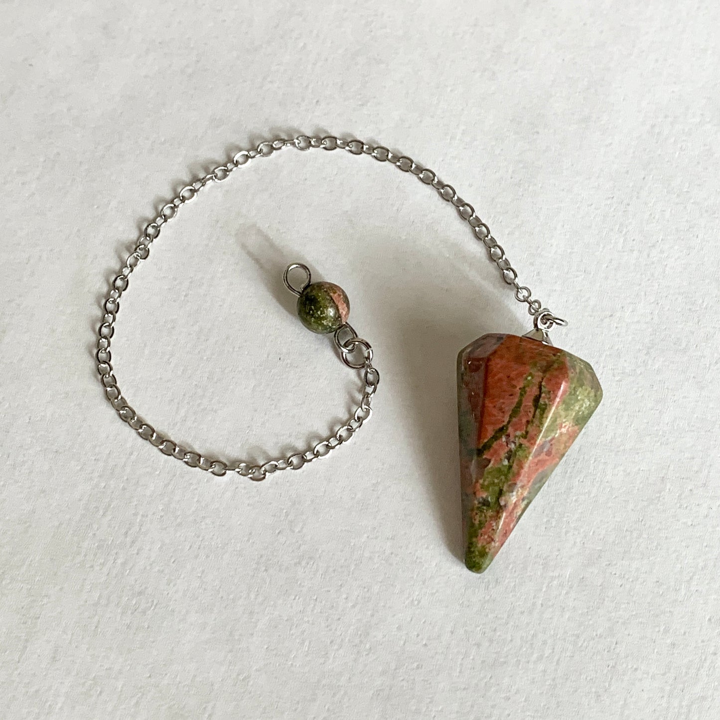 Unakite Travel-Size Pendulum