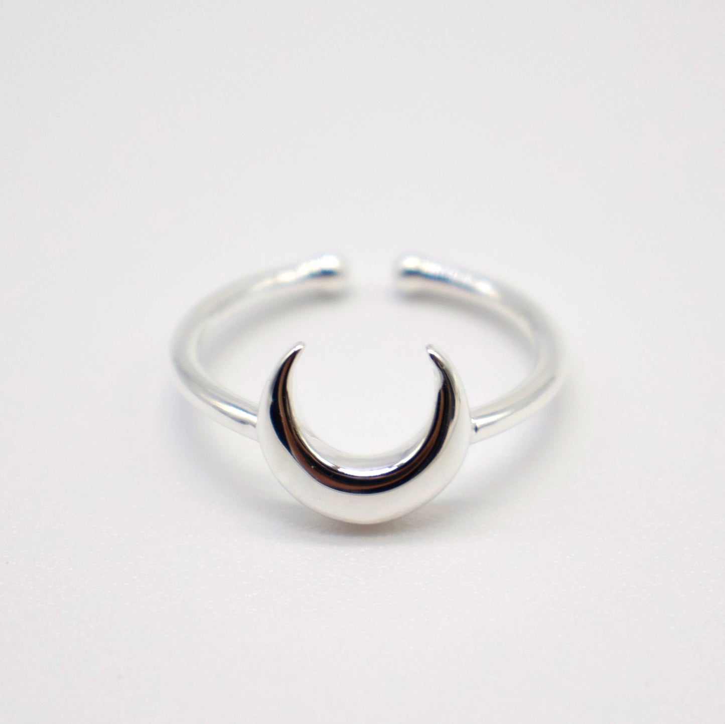 Crescent Moon Ring, Sterling Silver