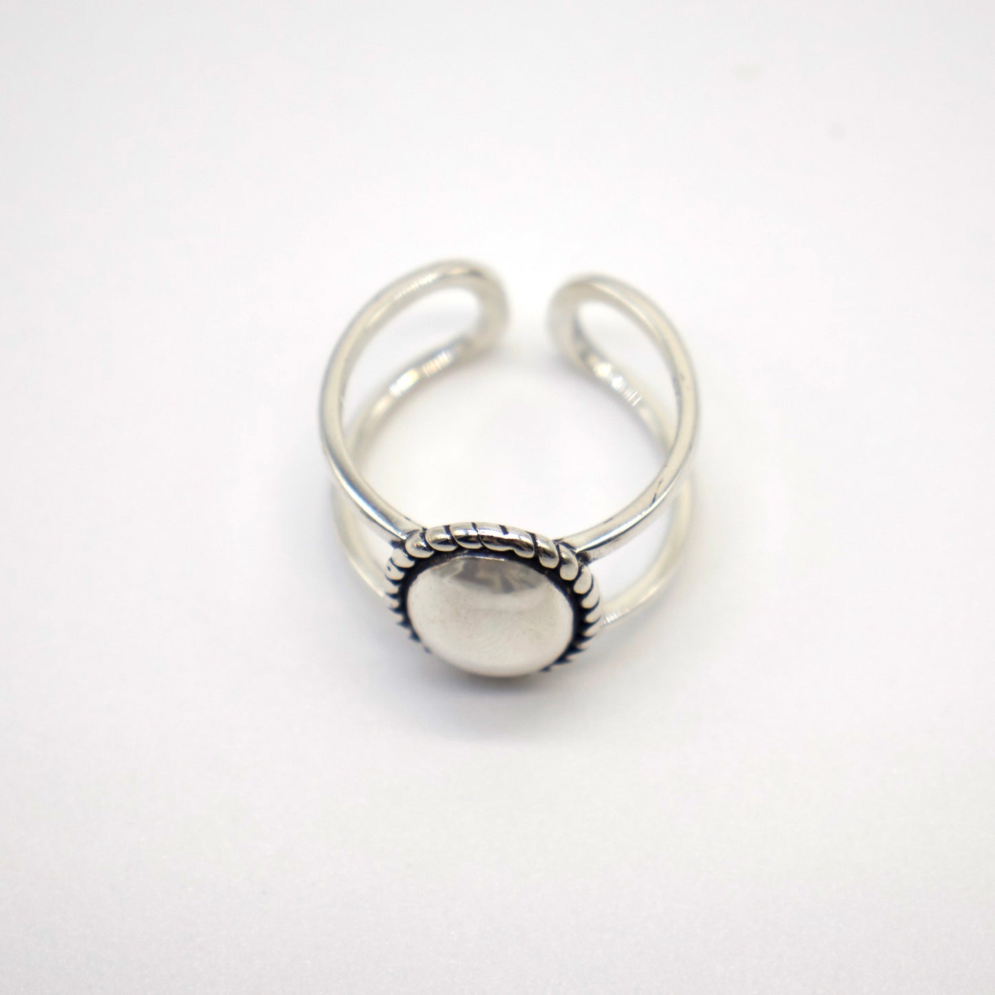 Silver Medallion Ring, Sterling Silver