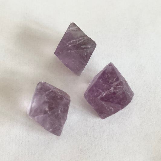 Purple Fluorite Octahedron Stone Set, Rough