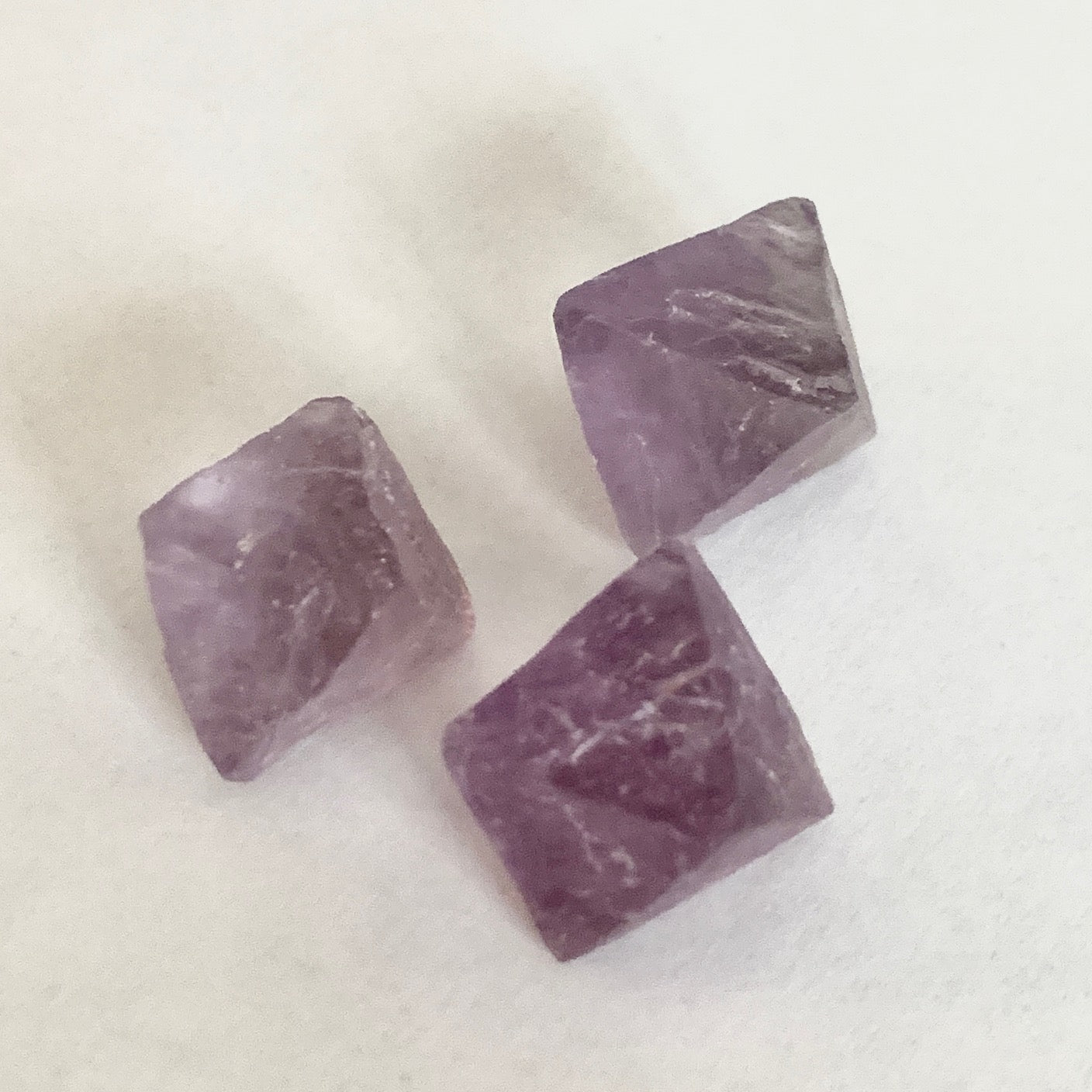 Purple Fluorite Octahedron Stone Set, Rough