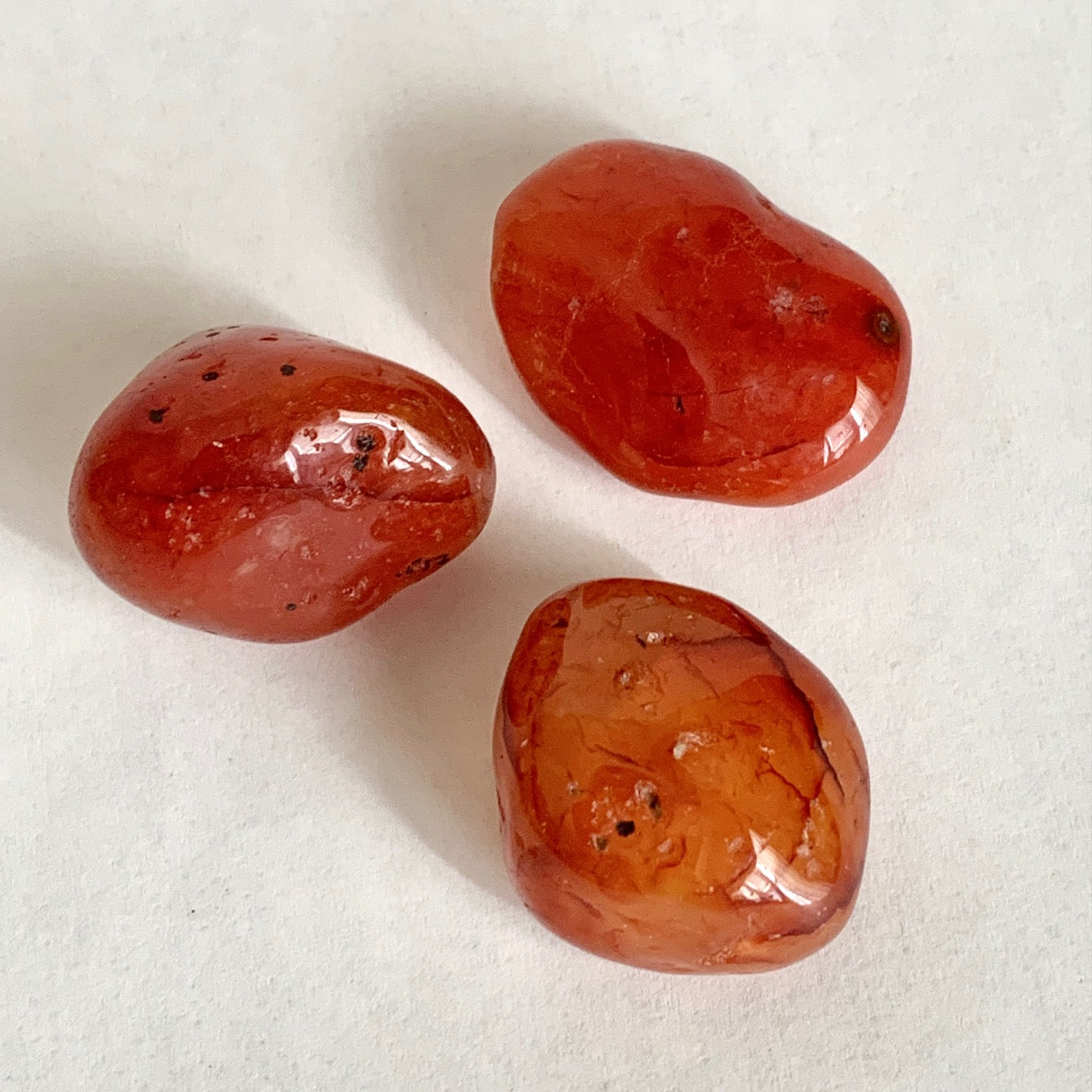 Orange Carnelian Stone Set, Tumbled