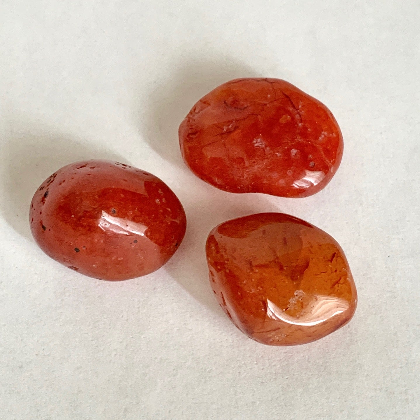 Orange Carnelian Stone Set, Tumbled