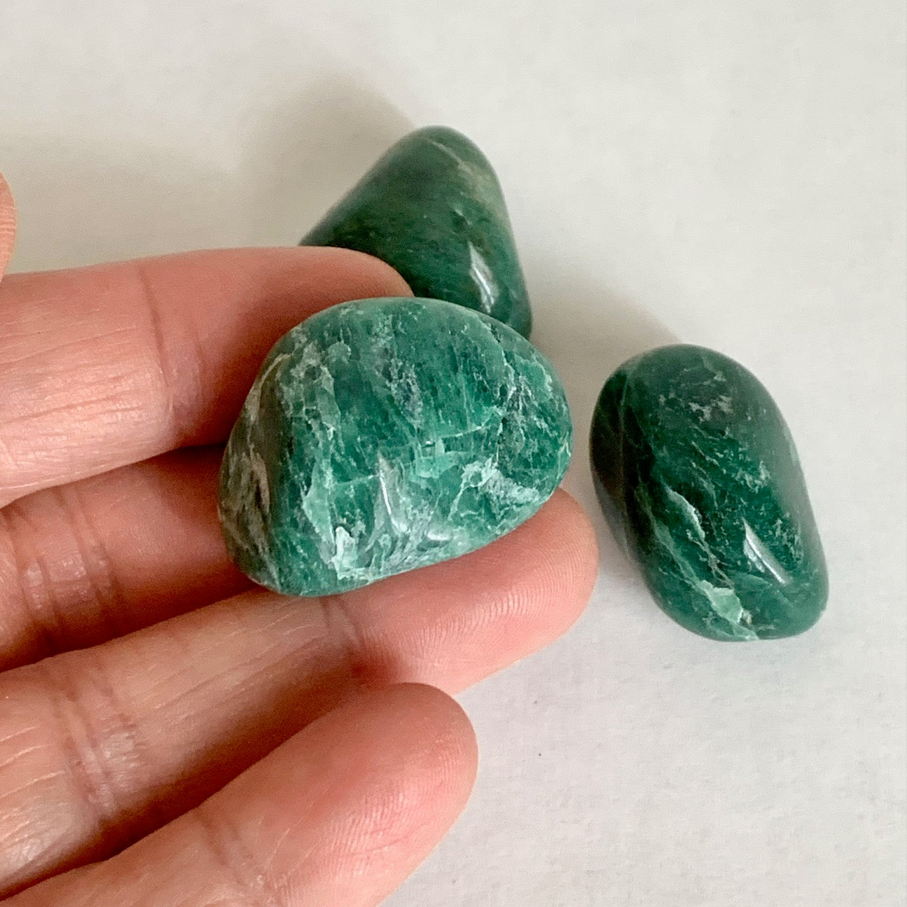 Green Jade Stone Set, Tumbled