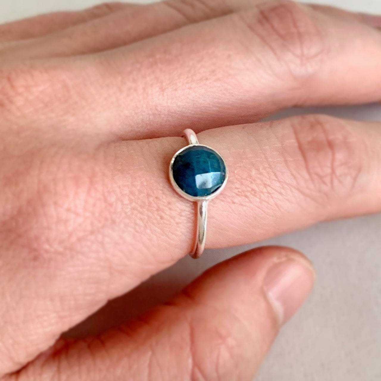 Apatite Ring, Sterling Silver