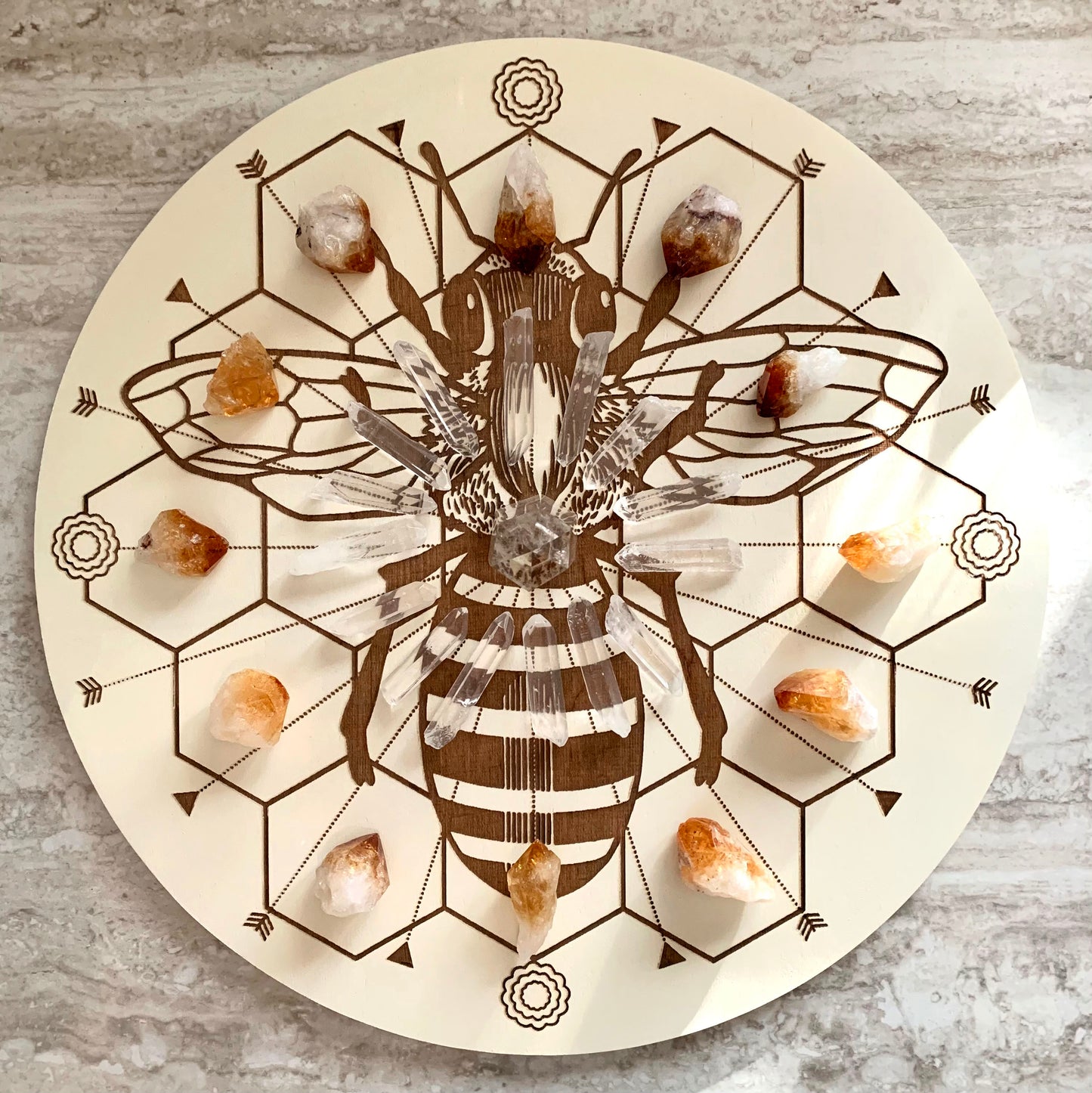 Bee Crystal Grid - Made to Order