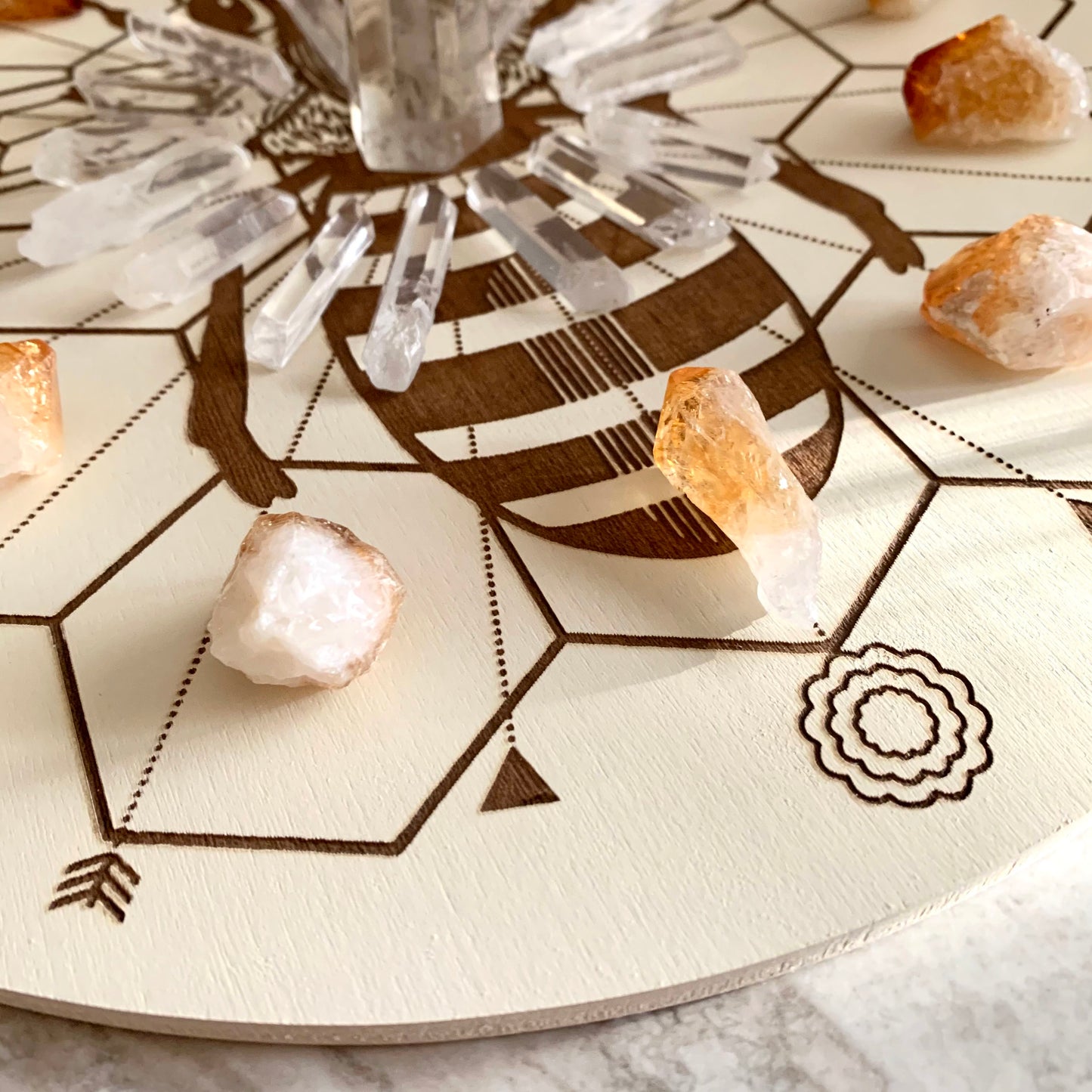 Bee Crystal Grid - Made to Order