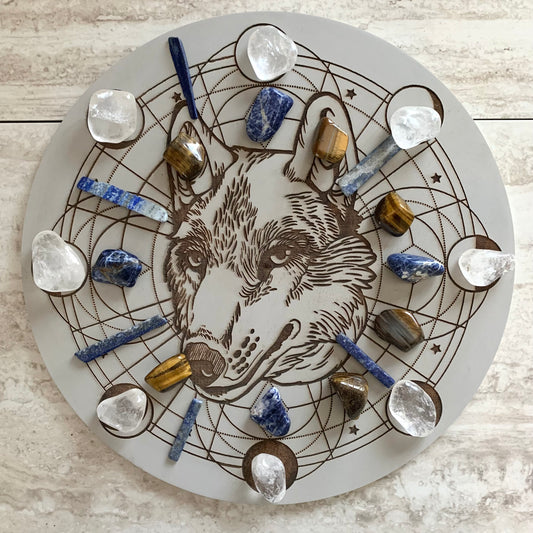 Wolf Crystal Grid - Made to Order