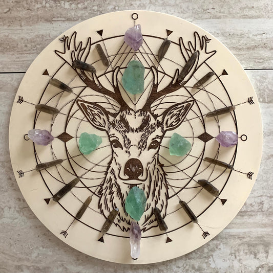 Stag Crystal Grid - Made to Order