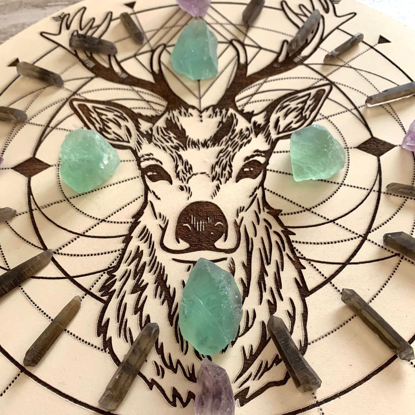Stag Crystal Grid - Made to Order