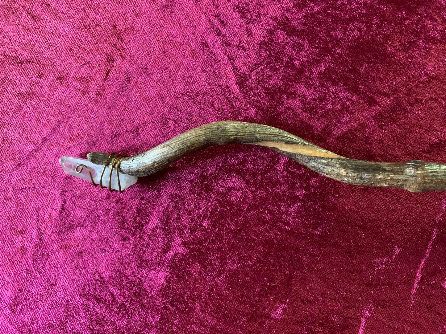 Earthen Vine Wand with Crystal Tip