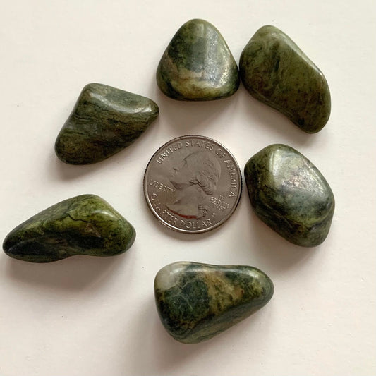 Green Jasper Stone Sets, Tumbled