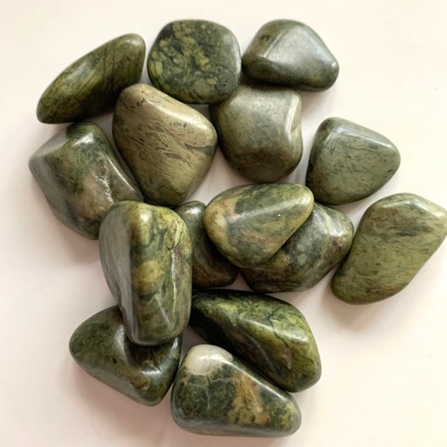 Green Jasper Stone Sets, Tumbled